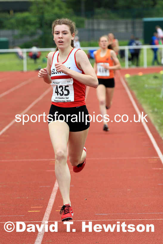 Women and Girls 1500 metres, 2022 North Eastern Track and Field Champs., Middlesbrough. David T. Hewitson/Sports for All Pics